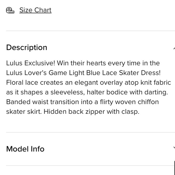 NWT Lulu’s Lover’s Game Light Blue Lace Skater Dress Small - Picture 12 of 12